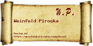 Weinfeld Piroska névjegykártya