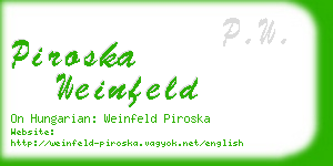piroska weinfeld business card